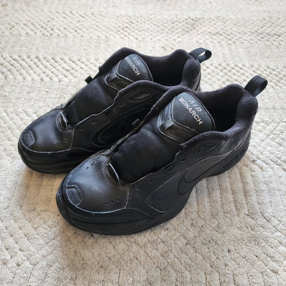 Nike Air Monarch IV Black Sneakers Men’s Size 10.5 Comfort Trainer